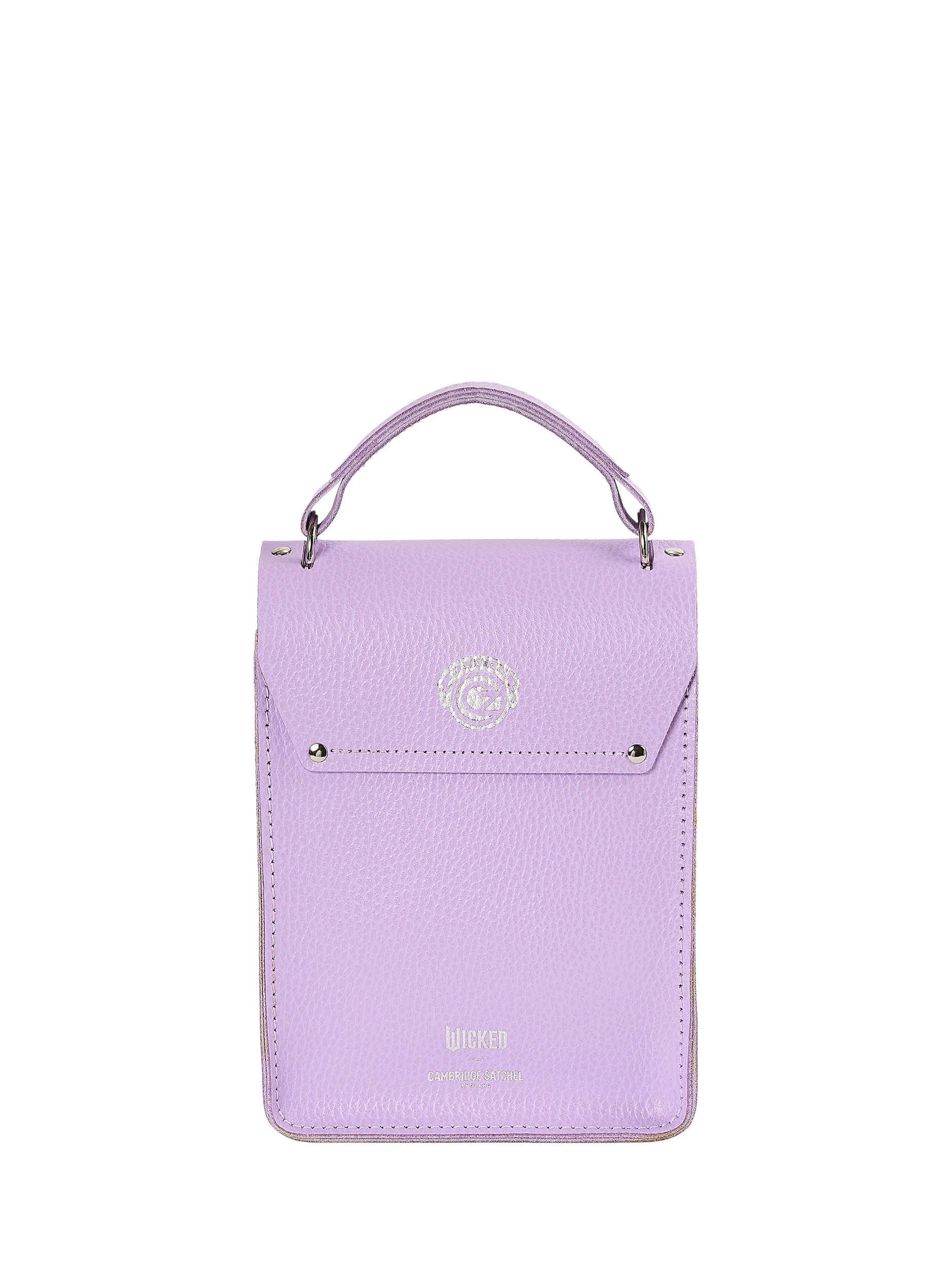 Product image 3 of 7, which shows Cambridge Satchel Leather Binocular Bag, Glinda Lavender