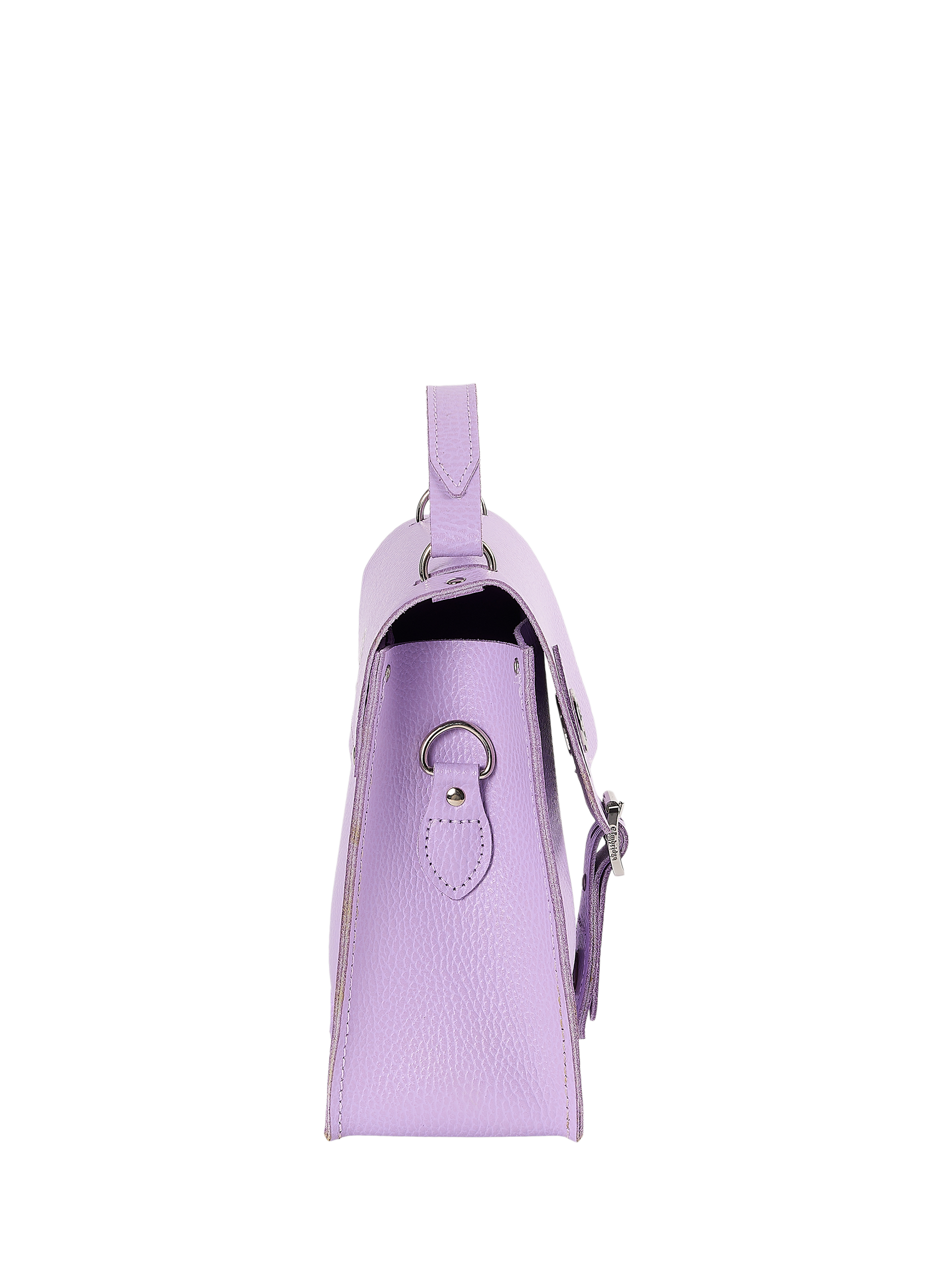 Product image 4 of 7, which shows Cambridge Satchel Leather Binocular Bag, Glinda Lavender