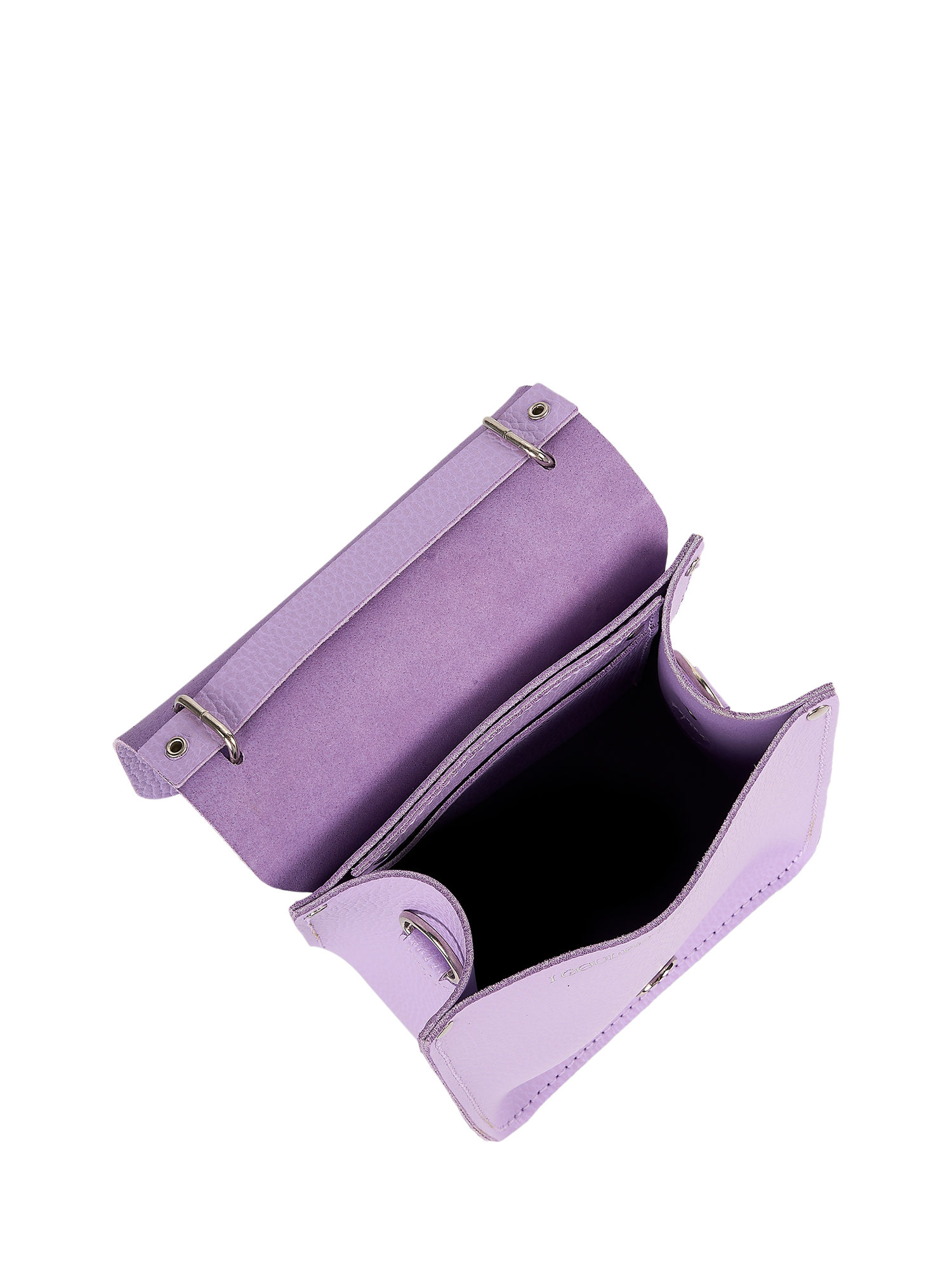 Product image 6 of 7, which shows Cambridge Satchel Leather Binocular Bag, Glinda Lavender