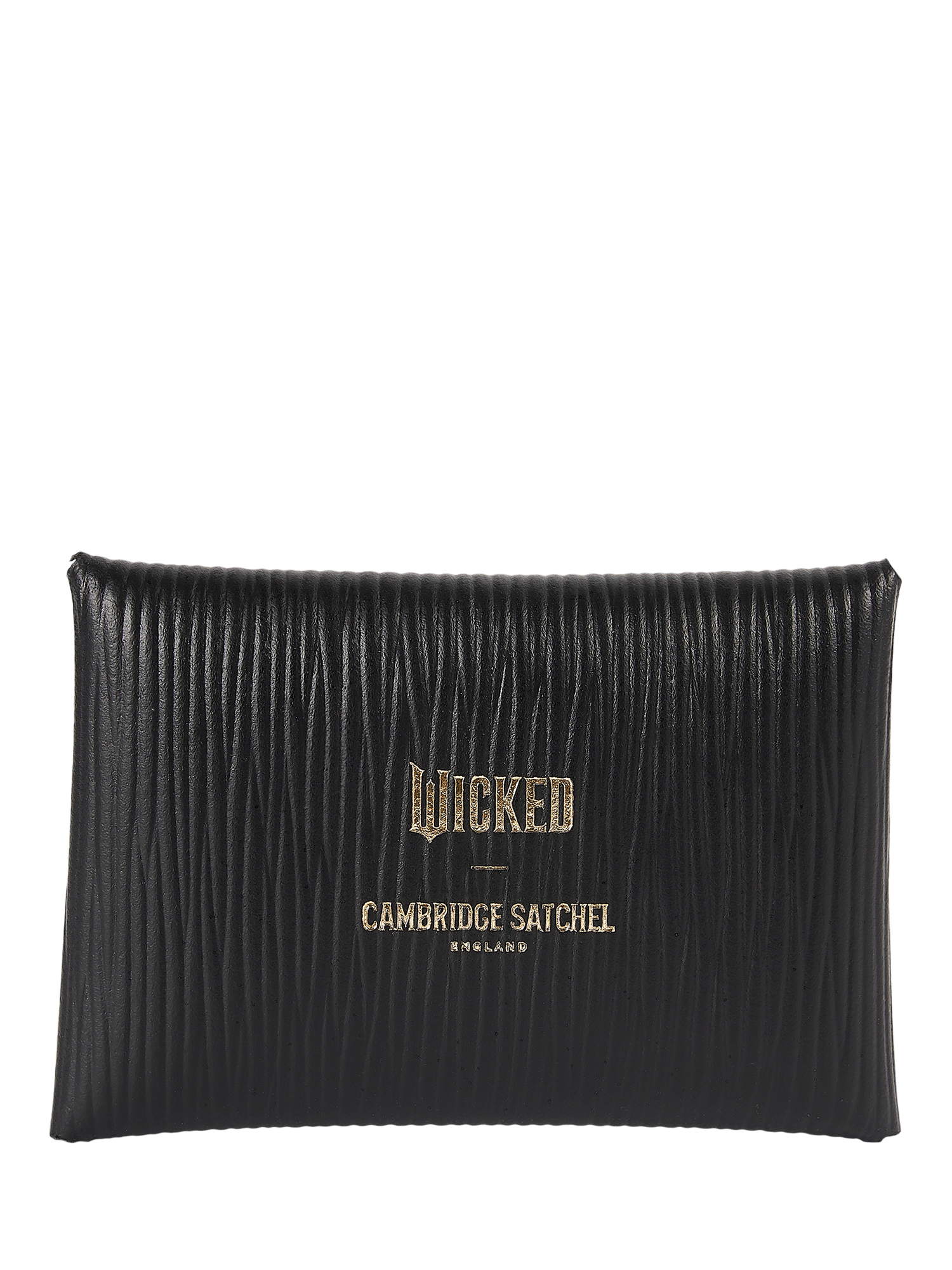 Product image 2 of 4, which shows Cambridge Satchel Wicked Mini Leather Purse, Elphaba Black