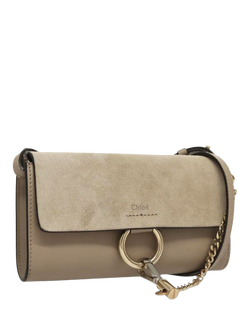 Pre-loved Chloé Fay Suede and Leather Crossbody Bag, Neutral - view 2, Neutral