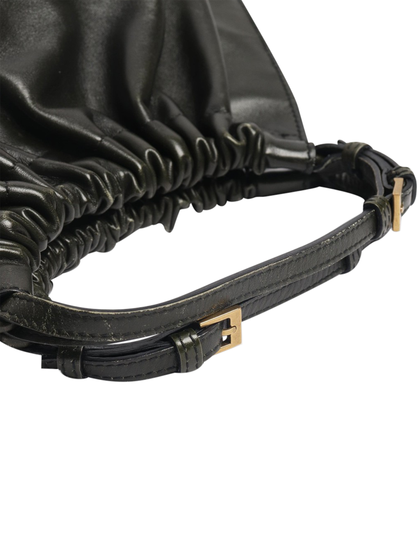 Product image 4 of 7, which shows Pre-loved GUCCI Leather Top Handle Bag, Green