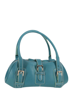 Pre-loved LOEWE Sender Leather Top Handle Bag, Blue, Blue