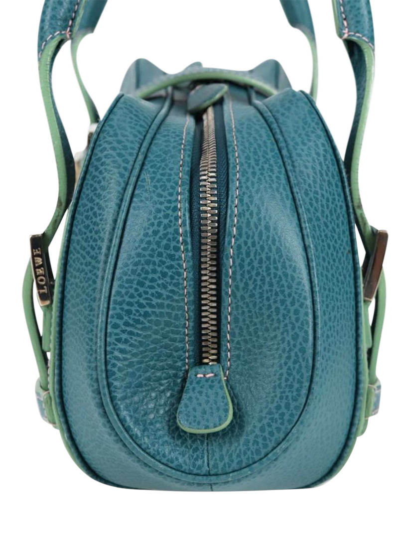 Product image 5 of 10, which shows Pre-loved LOEWE Sender Leather Top Handle Bag, Blue