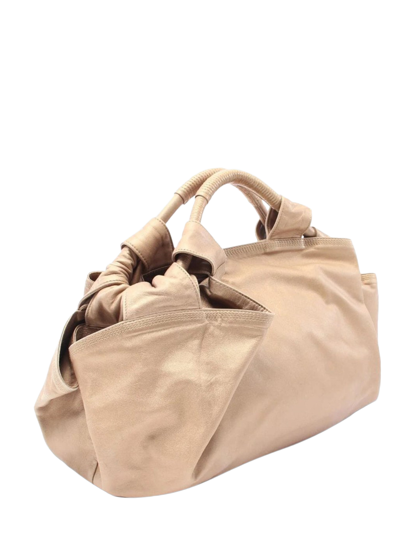 Product image 3 of 10, which shows Pre-loved LOEWE Nappa Aire Gold Hardware Handbag, Gold