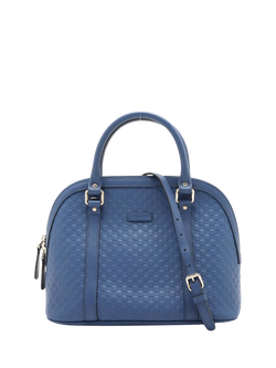 Pre-loved Gucci Micro Guccissima Leather 2-Way Bag, Blue, Blue