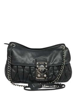 Pre-loved Miu Miu Matelasse Leather Chain Bag, Black, Black