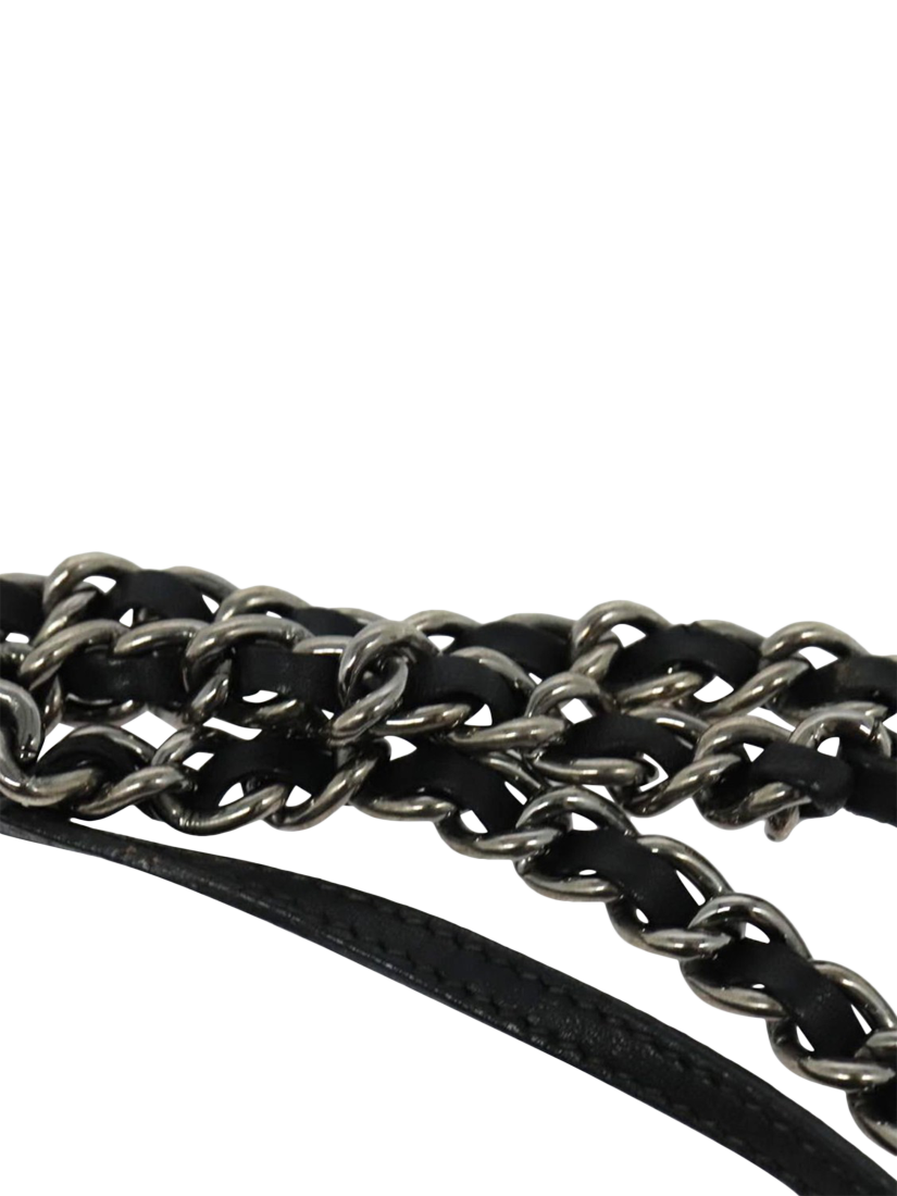 Product image 9 of 10, which shows Pre-loved Miu Miu Matelasse Leather Chain Bag, Black