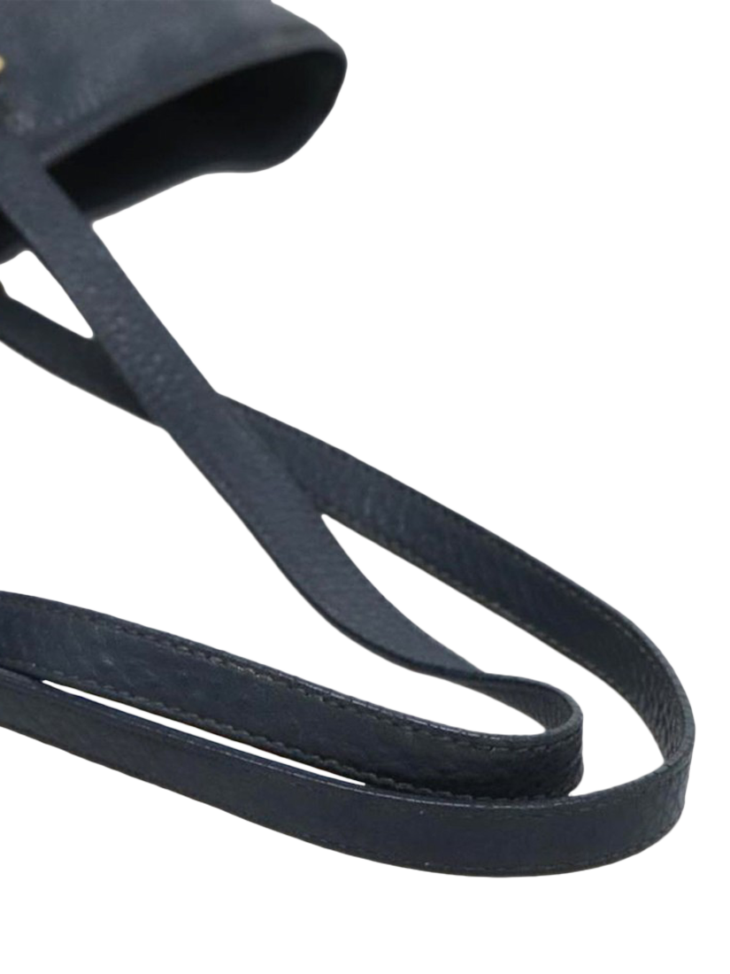 Product image 7 of 10, which shows Pre-loved Miu Miu Leather Tote Bag, Dark Blue