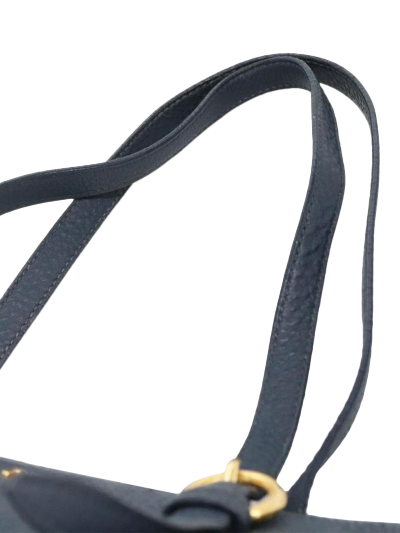 Product image 8 of 10, which shows Pre-loved Miu Miu Leather Tote Bag, Dark Blue