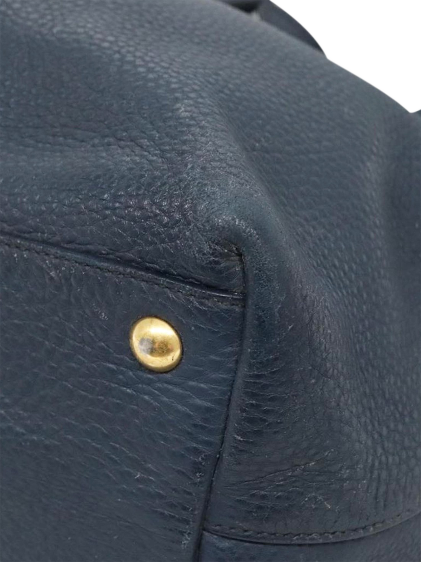 Product image 10 of 10, which shows Pre-loved Miu Miu Leather Tote Bag, Dark Blue