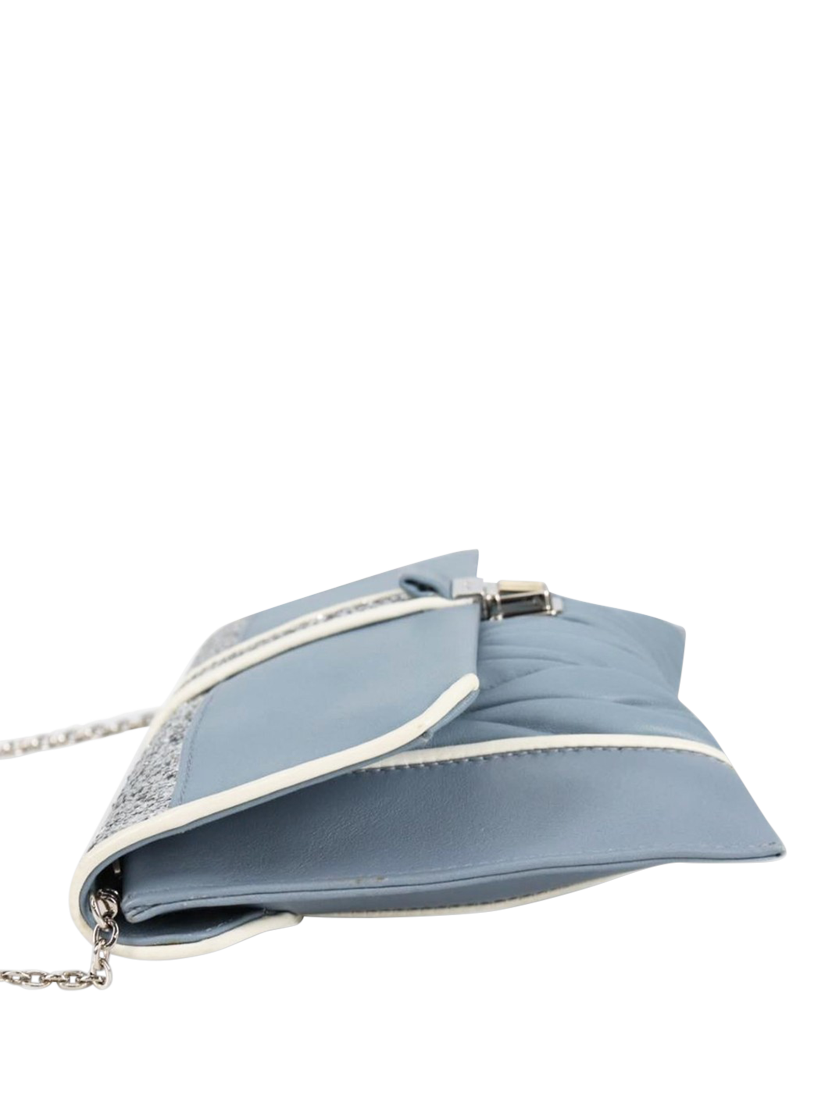 Product image 4 of 10, which shows Pre-loved Miu Miu Matelasse Leather Chain Bag, Light Blue