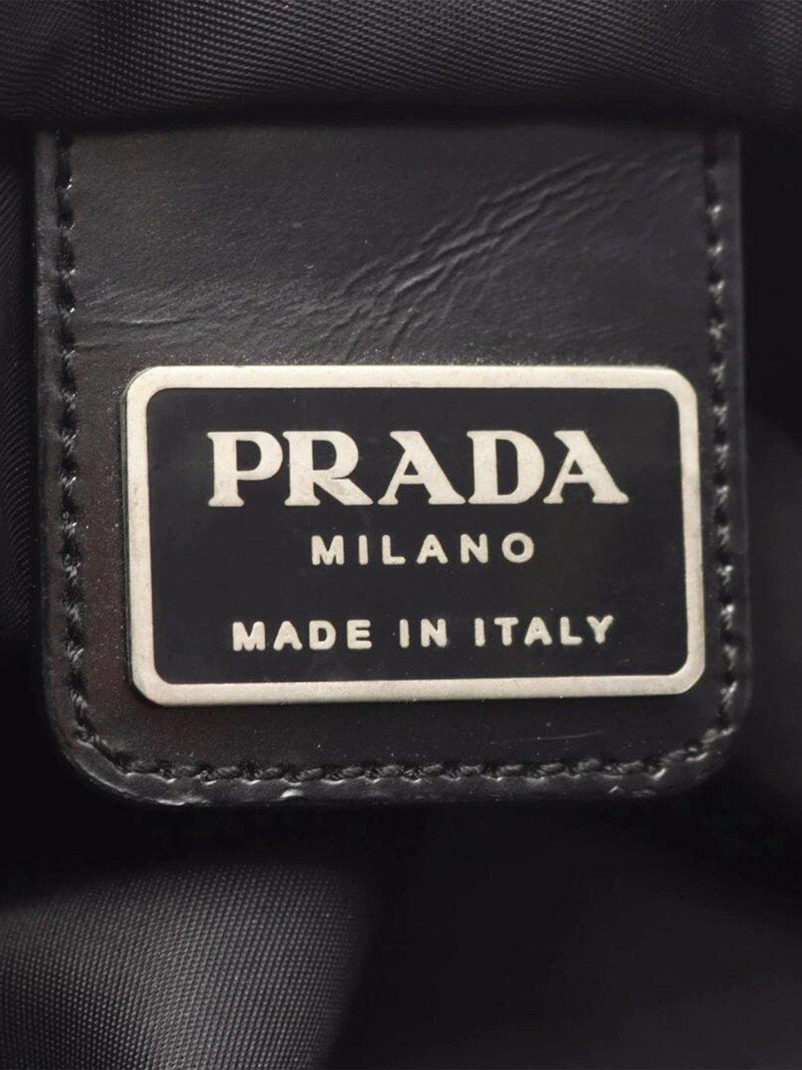 Product image 4 of 9, which shows Pre-loved Prada Re-Nylon Silver Hardware Shoulder Bag, Black