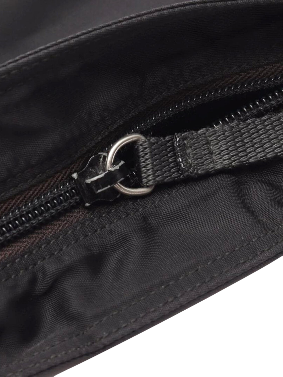 Product image 6 of 9, which shows Pre-loved Prada Re-Nylon Silver Hardware Shoulder Bag, Black