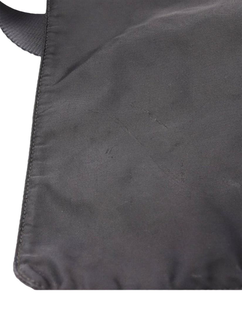 Product image 7 of 9, which shows Pre-loved Prada Re-Nylon Silver Hardware Shoulder Bag, Black