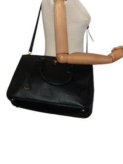 Pre-loved Prada Saffiano Leather Galleria 2-Way Bag, Black - view 2, Black