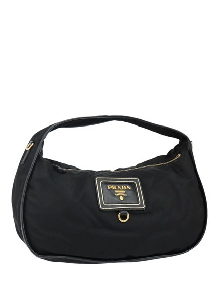 Pre-loved Prada Nylon Shoulder Bag, Black - view 2, Black
