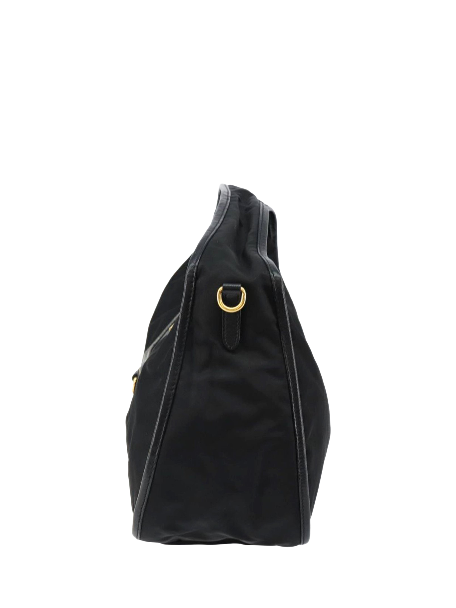 Product image 4 of 10, which shows Pre-loved Prada Nylon Shoulder Bag, Black