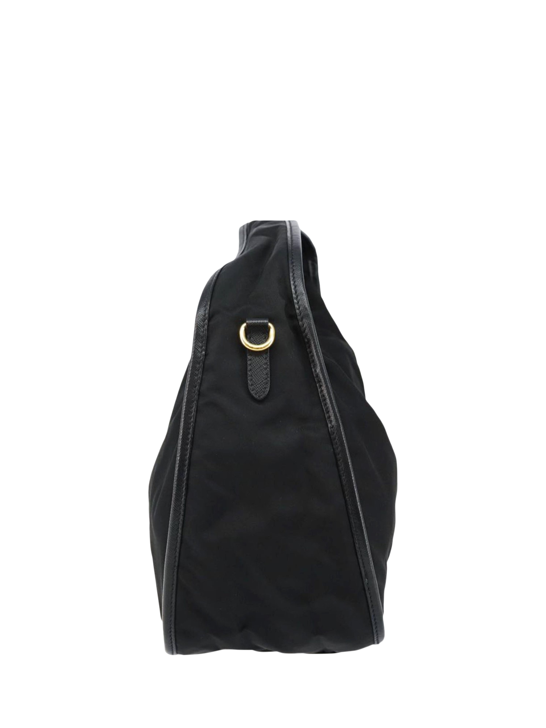 Product image 5 of 10, which shows Pre-loved Prada Nylon Shoulder Bag, Black