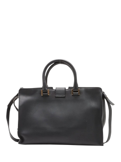 Pre-loved SAINT LAURENT Paris Petit Cabas Leather 2-Way Bag, Black - view 2, Black