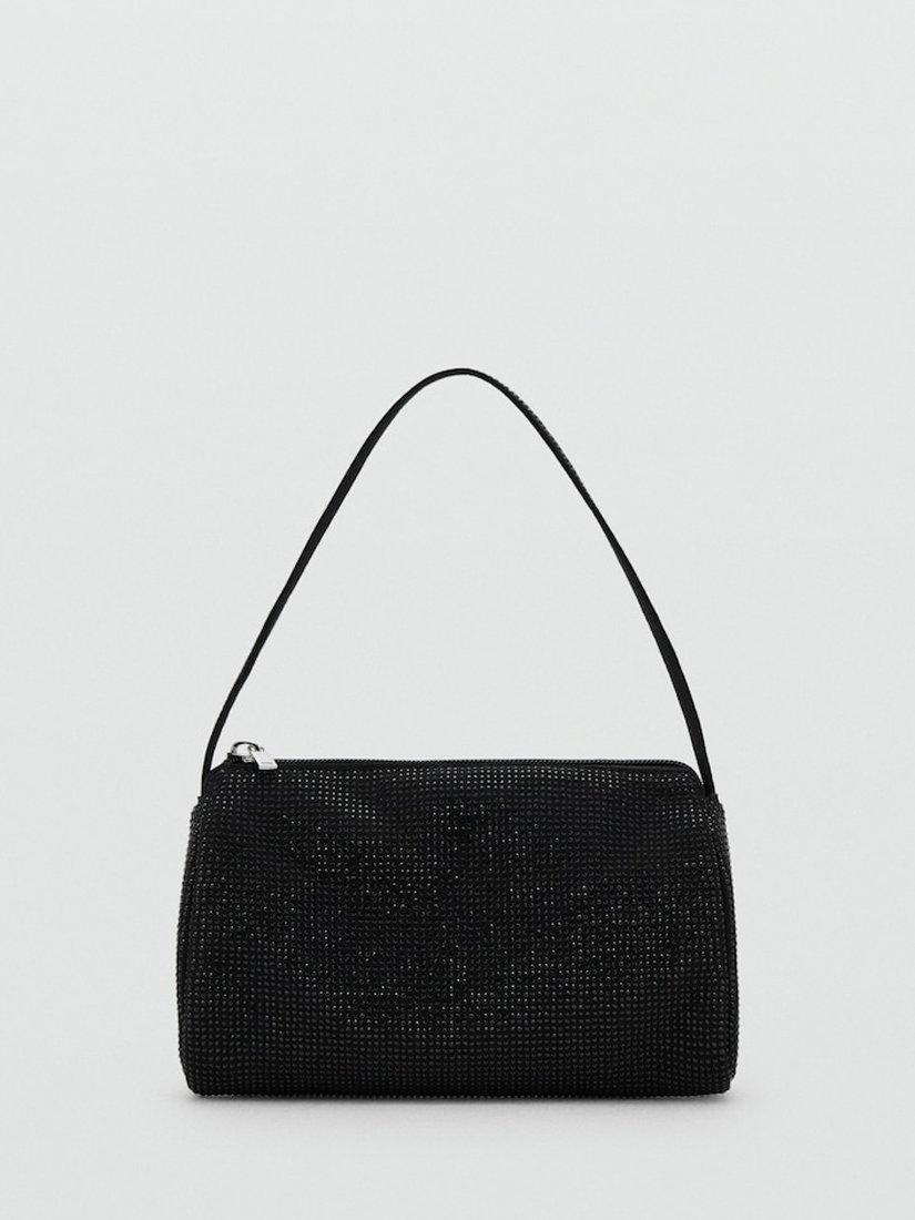 Product image 1 of 4, which shows Mango Embellished Grab Bag, Black