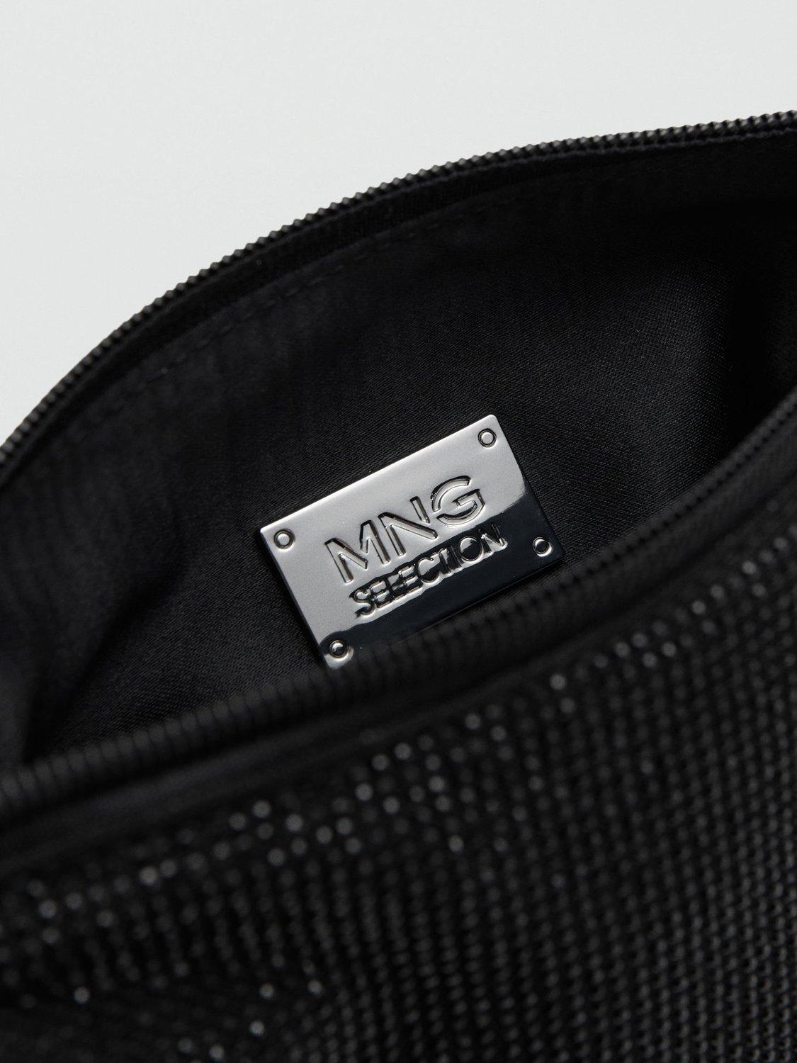 Product image 4 of 4, which shows Mango Embellished Grab Bag, Black