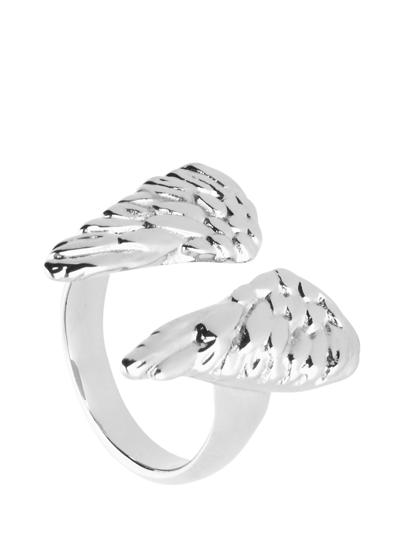 Product image 1 of 3, which shows UNOde50 Ser Invencible Open Wing Ring, Silver, M 1/2