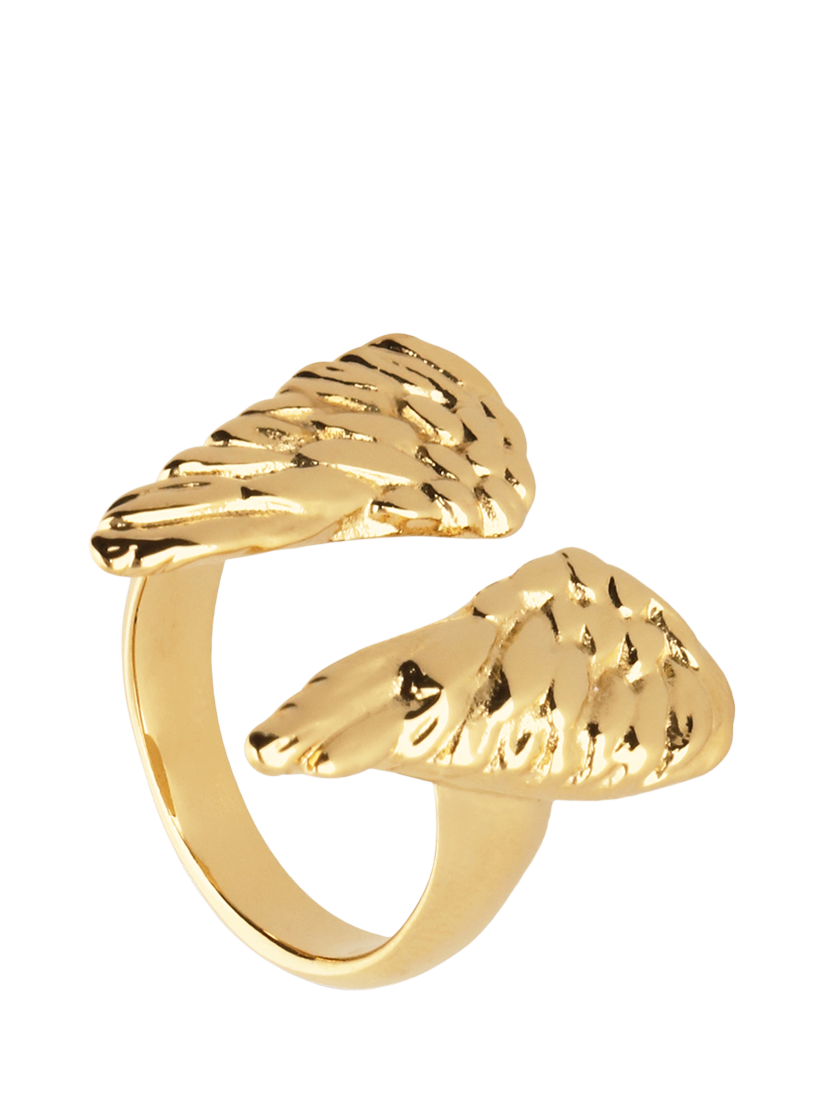 Product image 1 of 3, which shows UNOde50 Ser Invencible Open Wing Ring, Gold, M 1/2