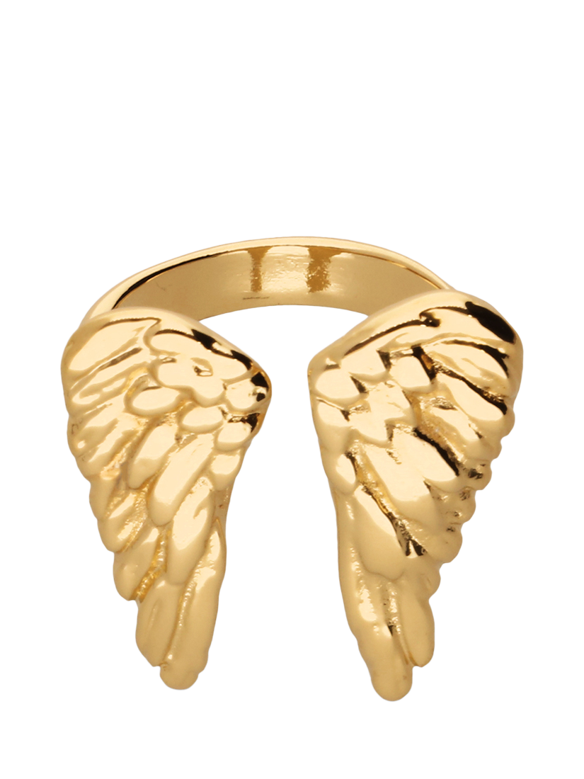 Product image 2 of 3, which shows UNOde50 Ser Invencible Open Wing Ring, Gold, M 1/2