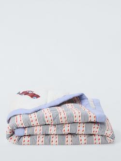 John Lewis Transport Car Quilted Bedspread, Multi, Multi
