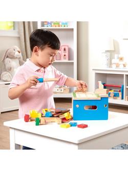 Melissa & Doug Kids' Hammer Saw & Wooden Bench Building Set - view 2, Multi