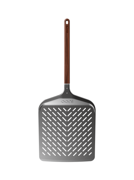 Ooni Signature Perforated 12" (30cm) Pizza Peel with FSC-Certified (Walnut Wood) Handle, Black