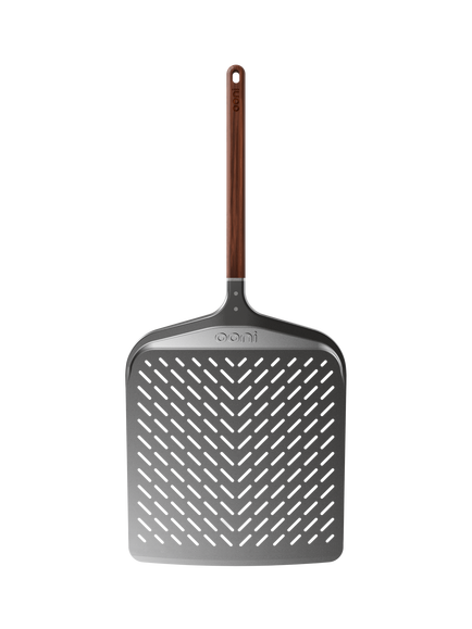 Ooni Signature Perforated 14" (35.5cm) Pizza Peel with FSC-Certified (Walnut Wood) Handle, Black