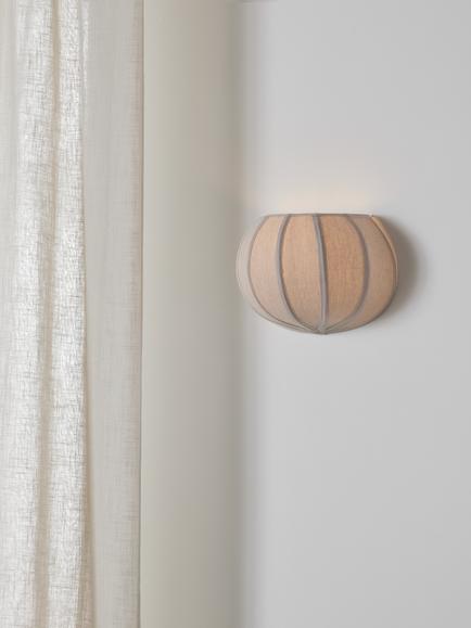 John Lewis Pumpkin Wall Light, Natural - view 2, Natural