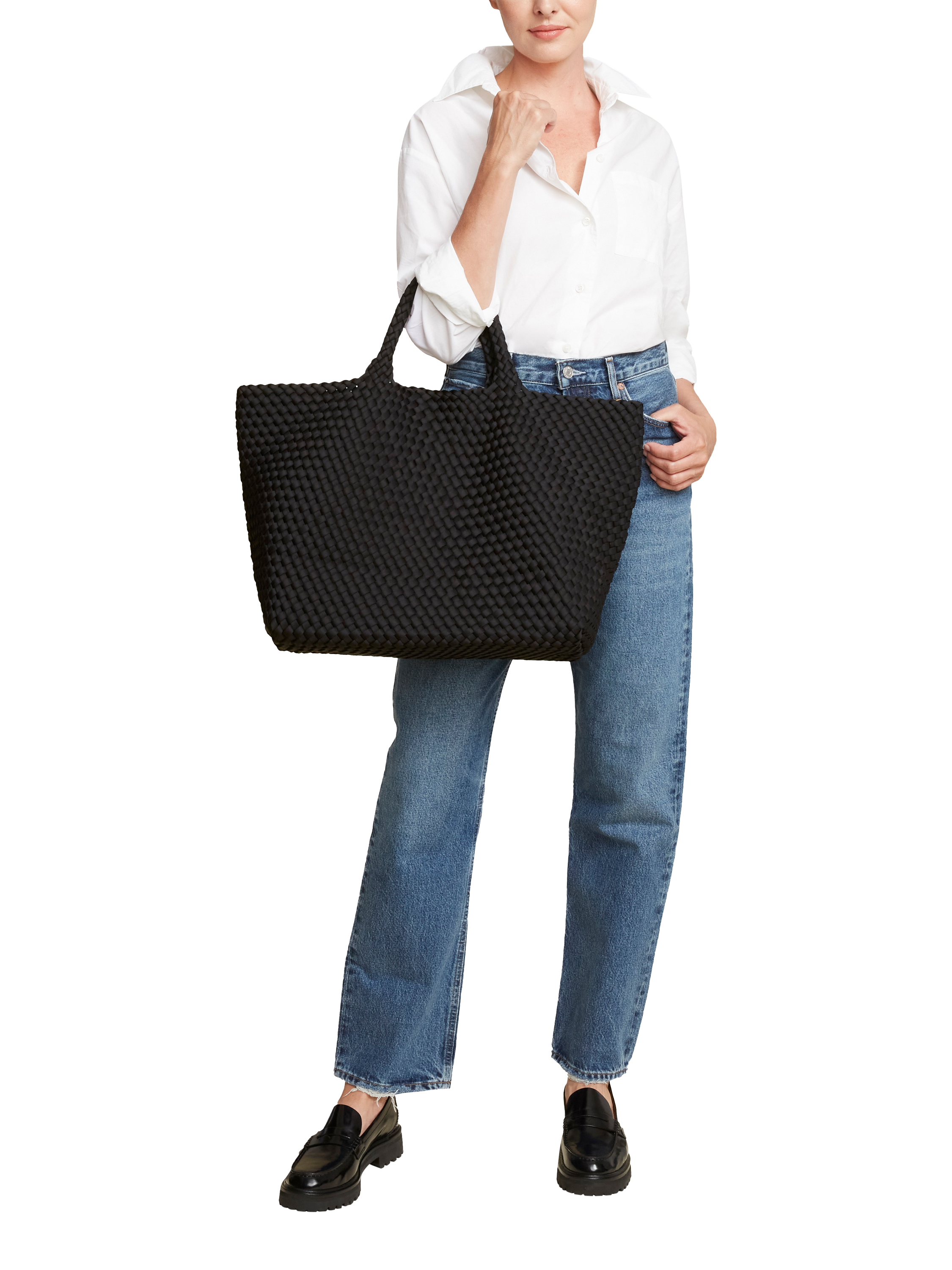Product image 2 of 6, which shows NAGHEDI St. Barths Large Tote Bag, Onyx