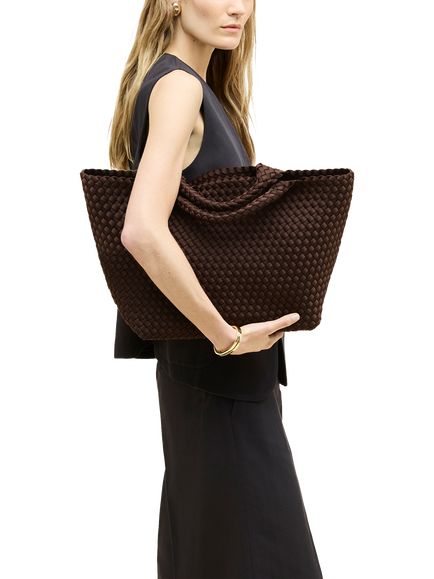 NAGHEDI St. Barths Medium Tote Bag, Chocolate - view 2, Chocolate