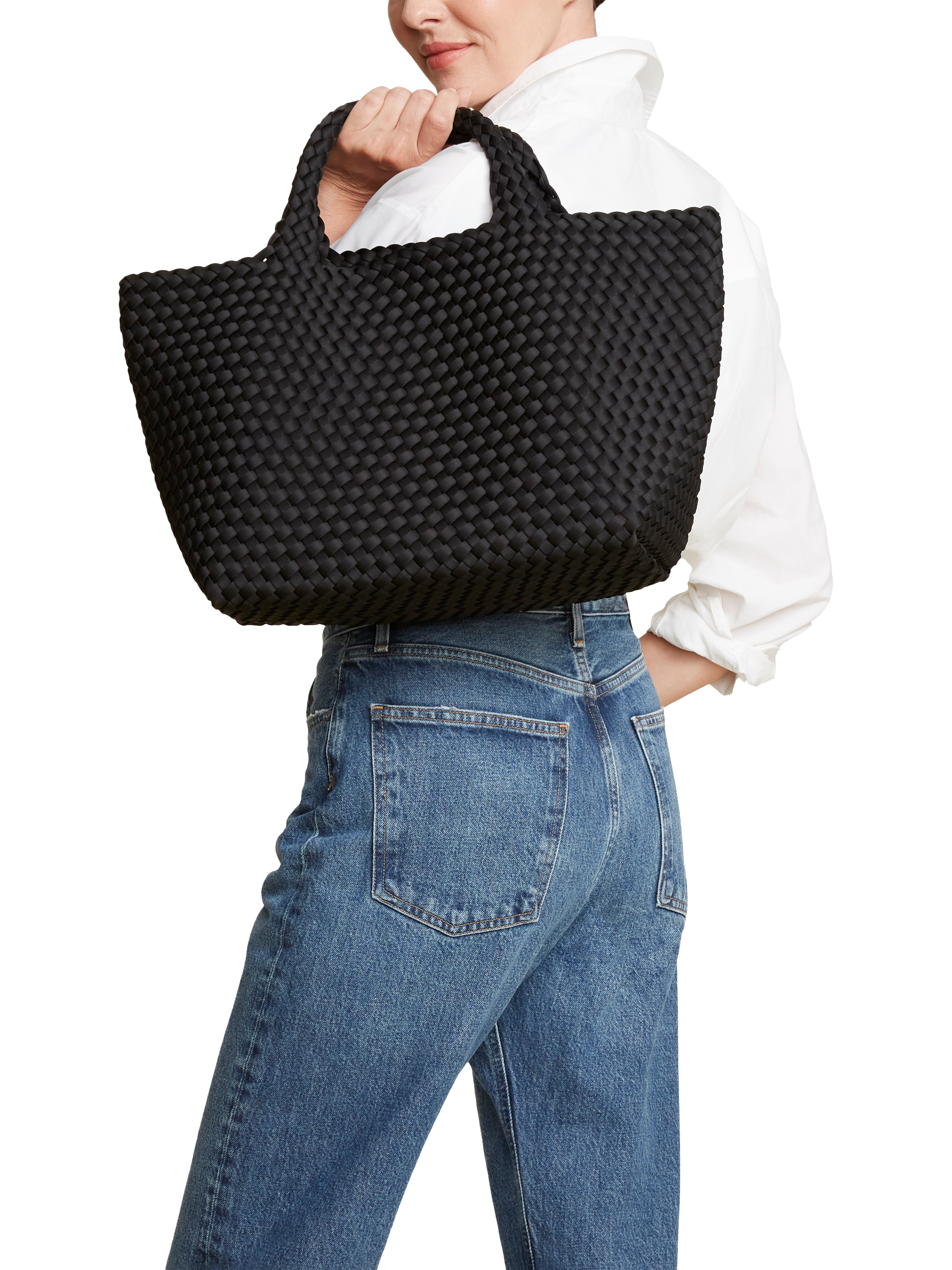 Product image 2 of 6, which shows NAGHEDI St. Barths Medium Tote Bag, Onyx