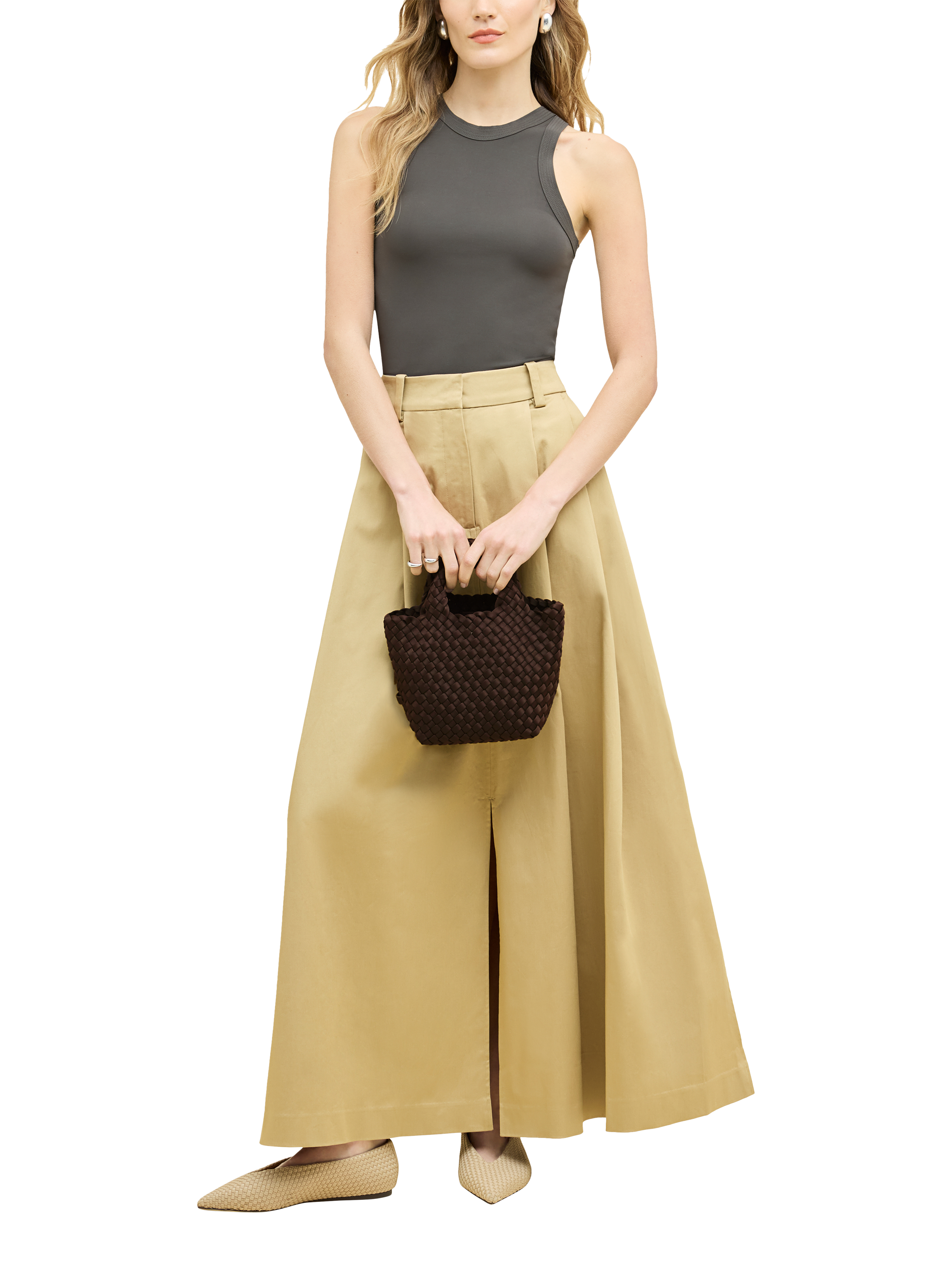 Product image 2 of 6, which shows NAGHEDI Petite St. Barths Tote Bag, Chocolate