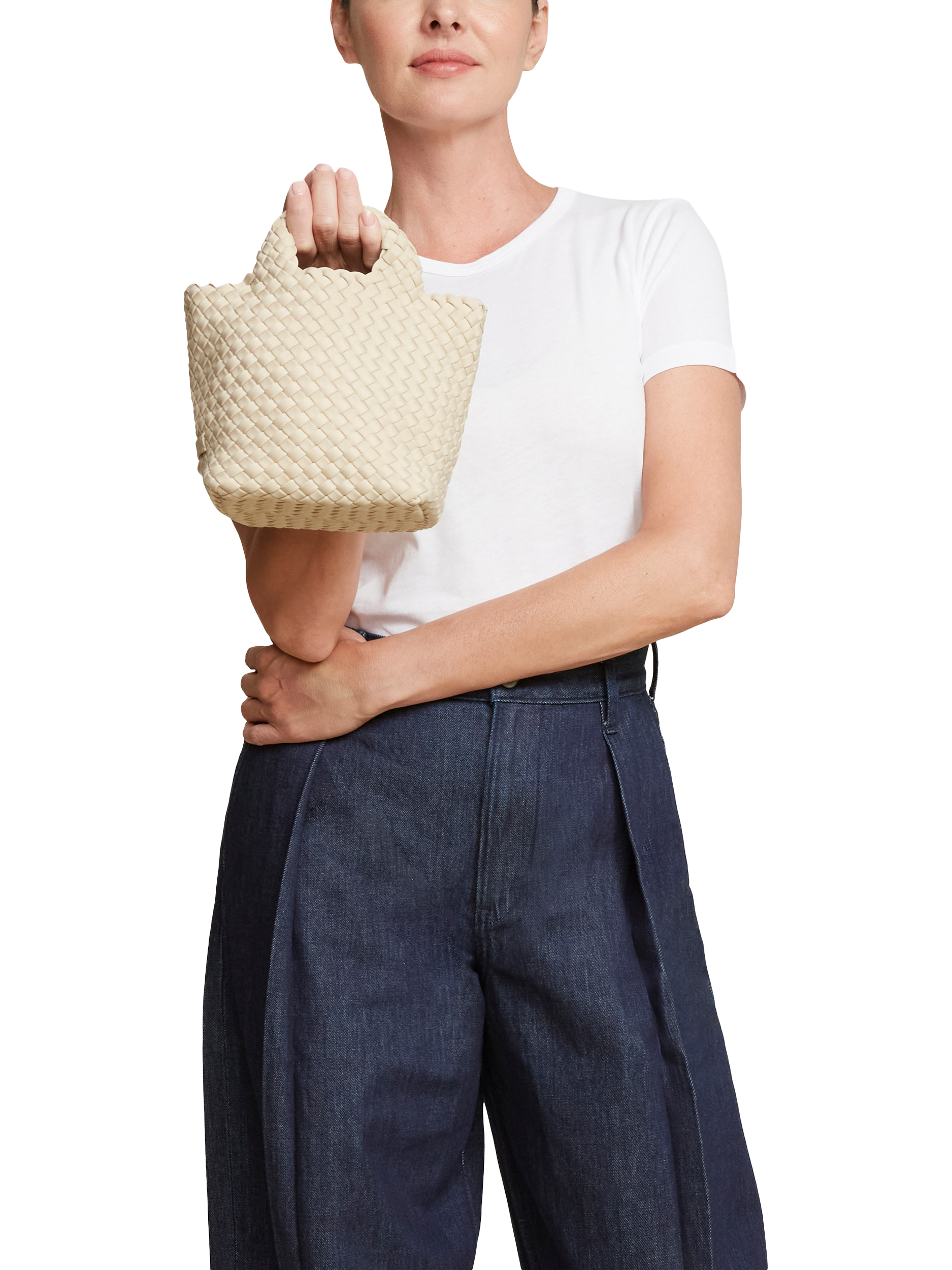 Product image 2 of 6, which shows NAGHEDI Petite St. Barths Tote Bag, Ecru