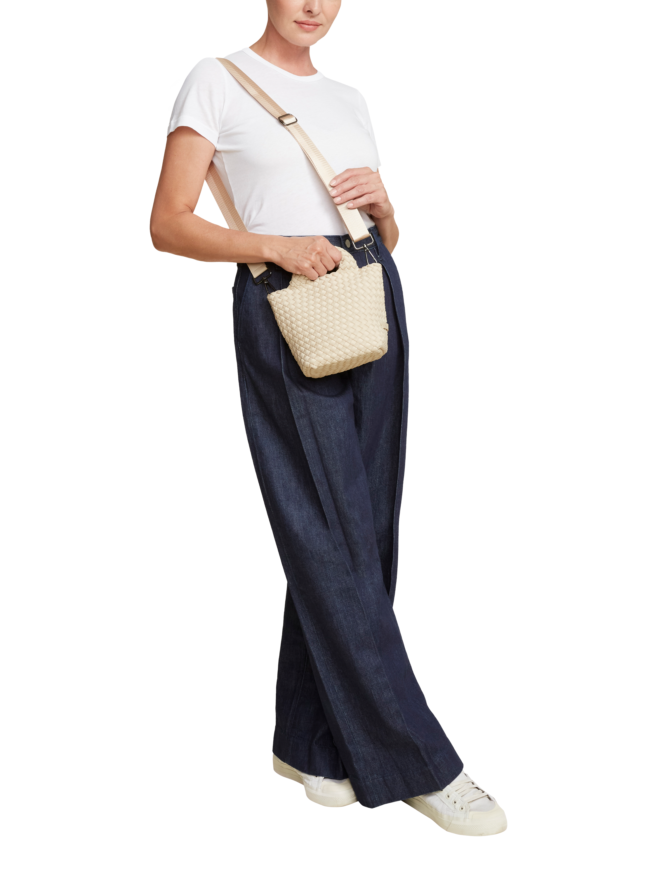 Product image 6 of 6, which shows NAGHEDI Petite St. Barths Tote Bag, Ecru