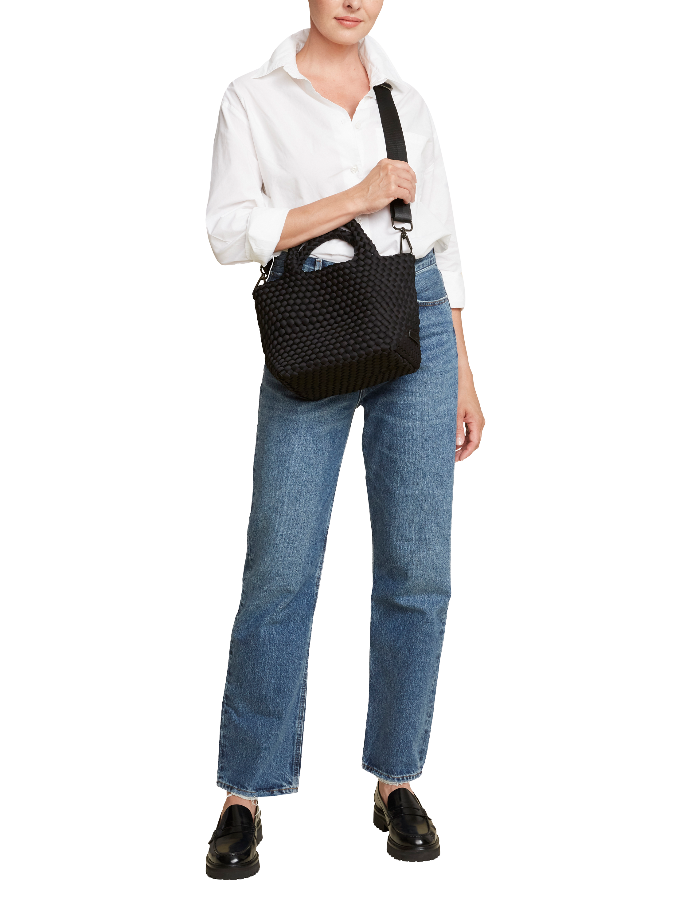 Product image 6 of 6, which shows NAGHEDI Small St. Barths Tote Bag, Onyx