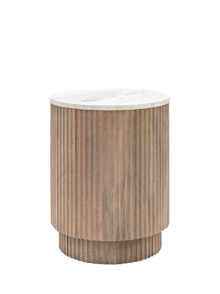 Gallery Direct Marmo Marble Top Side Table, Natural