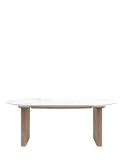 Gallery Direct Marmo Marble Top Oval Dining Table, 