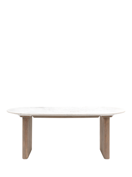 Gallery Direct Marmo Marble Top Oval Dining Table, Natural