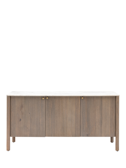 Gallery Direct Marmo Marble Top 3 Drawer Sideboard, Natural