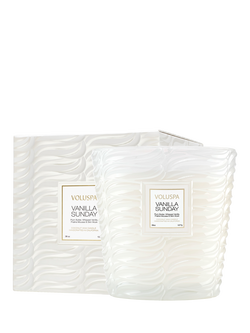 Voluspa Vanilla Sunday 3 Wick Scented Candle, White