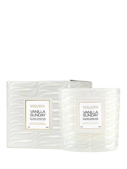 Voluspa Vanilla Sunday Scented Candle, White