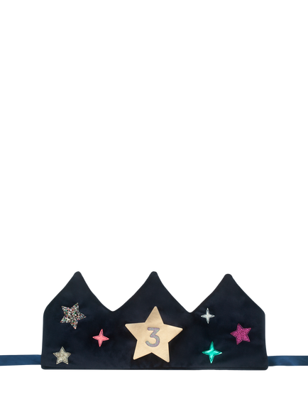 Mimi & Lula Kids' Velvet Birthday Crown, Multi, Multi