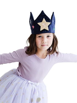 Mimi & Lula Kids' Velvet Birthday Crown, Multi - view 2, Multi