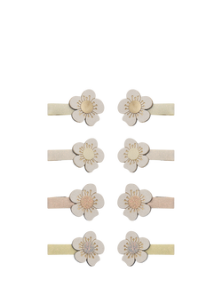 Mimi & Lula Kids' Blossom Mini Hair Clips, Pack of 8, Neutral